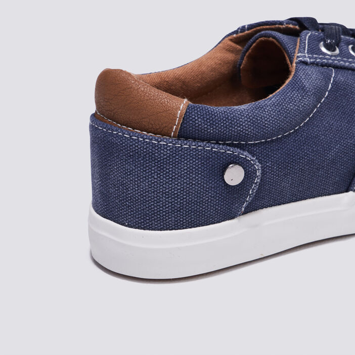 Sneakers à lacets bleu marine homme