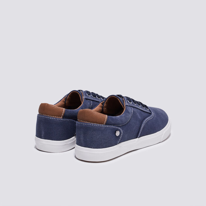 Sneakers à lacets bleu marine homme