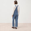 Salopette en coton aspect jeans denim stone femme