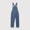 Salopette en coton aspect jeans denim stone femme
