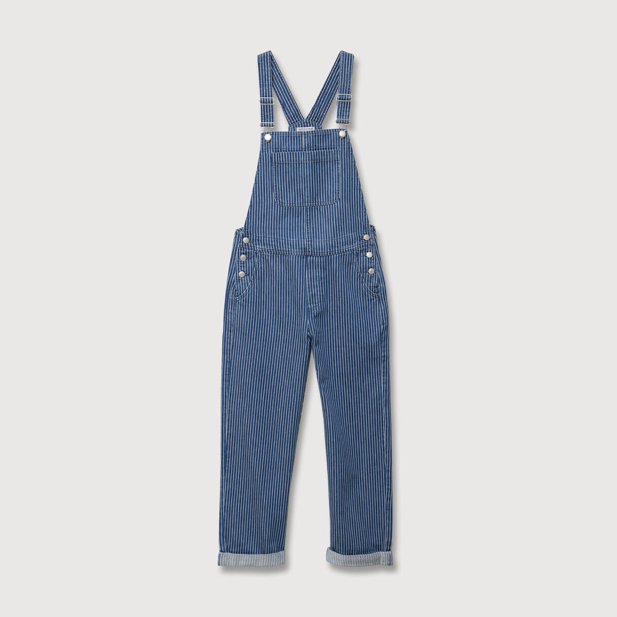 Salopette en coton aspect jeans denim stone femme