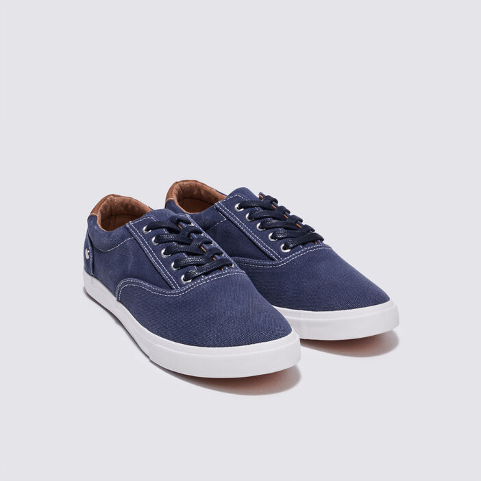 Sneakers à lacets bleu marine homme