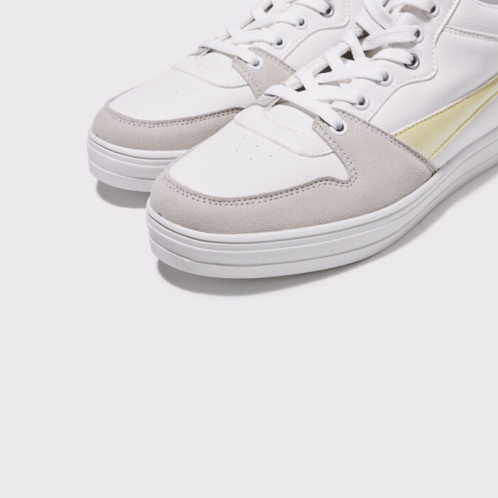Sneakers semi-montantes plates ecru femme