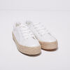 Tennis plateformes blanc femme