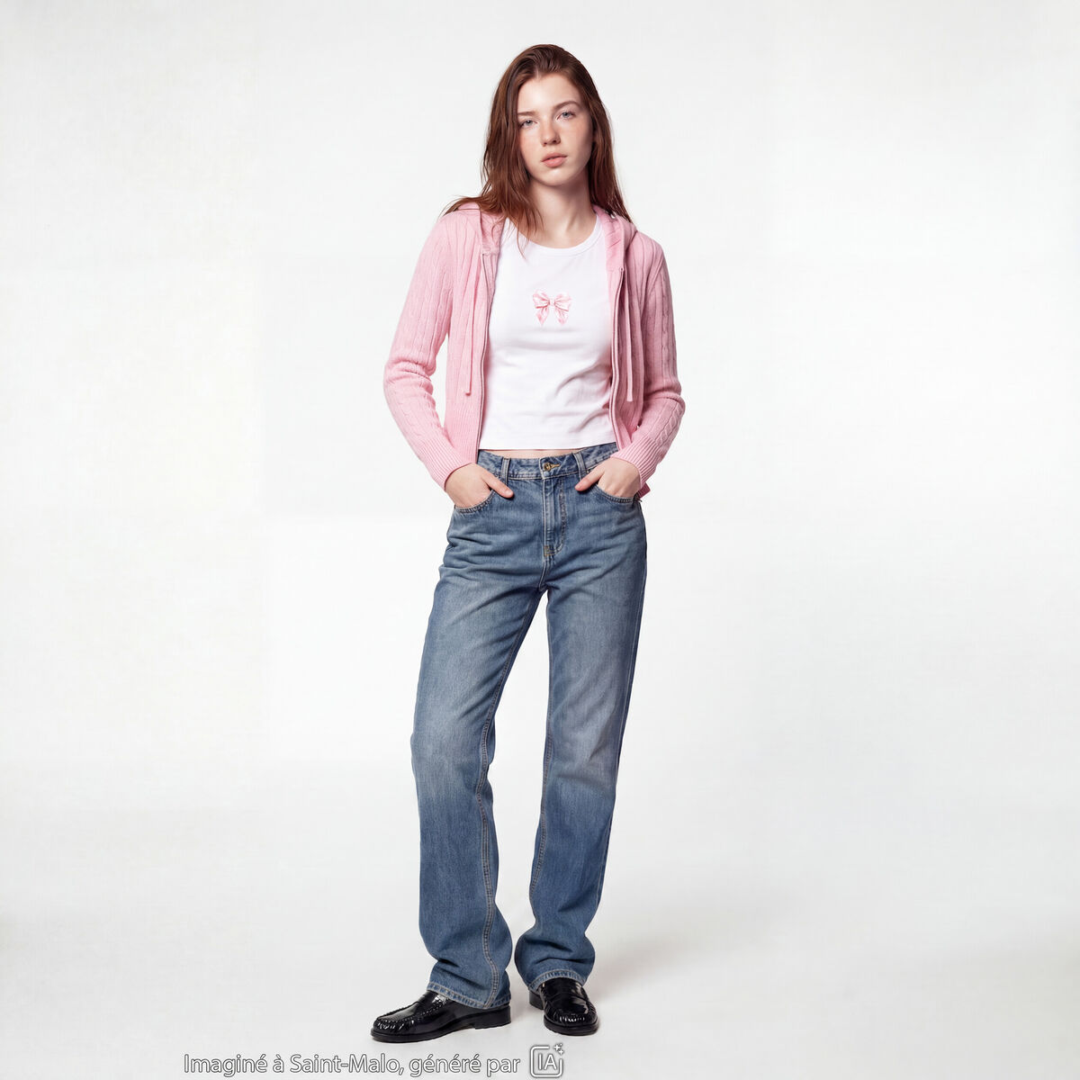 Jean Sam regular taille standard denim double stone