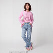 Jean Tom regular taille haute denim bleach