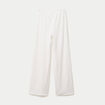 Pantalon large taille standard ecru
