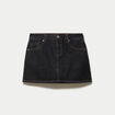 Jupe-short courte en jean denim noir