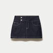 Jupe-short courte en jean denim brut