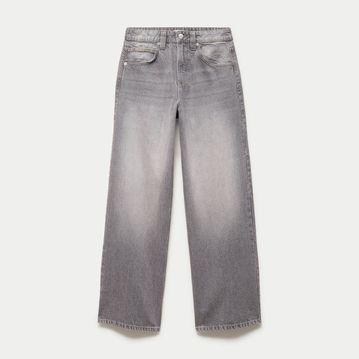 Jean Max loose taille basse denim gris