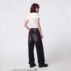 Jean Lenny wide leg taille basse denim noir