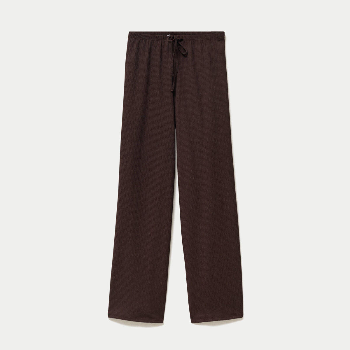 Pantalon large taille standard marron fonc&eacute;