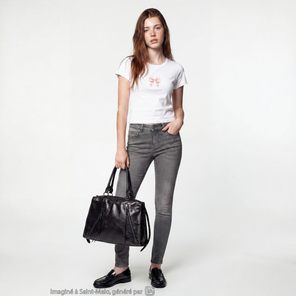 Jean Zoe skinny taille standard denim gris
