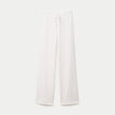 Pantalon large taille standard ecru