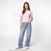 Jean Lenny wide leg taille basse denim double stone
