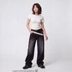 Jean Lenny wide leg taille basse denim noir