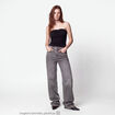 Jean Tom regular taille haute denim gris