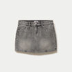 Jupe ajust&eacute;e courte en jean denim gris
