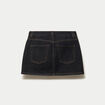 Jupe-short courte en jean denim noir