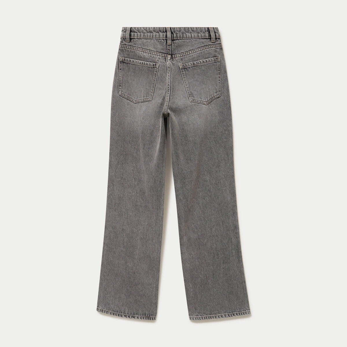Jean Tom regular taille haute denim gris