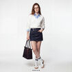 Jupe-short courte en jean denim brut