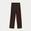 Pantalon large taille standard marron fonc&eacute;