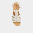 Sandales compensées cuir Confortissimo blanc femme