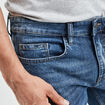 Bermuda stretch droit en jean denim stone homme
