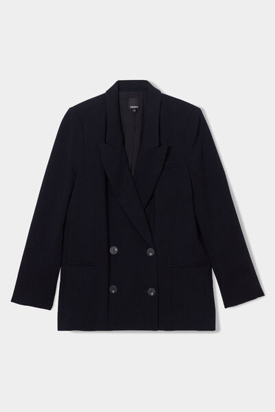 Veste blazer double boutonnage Liberto noir femme