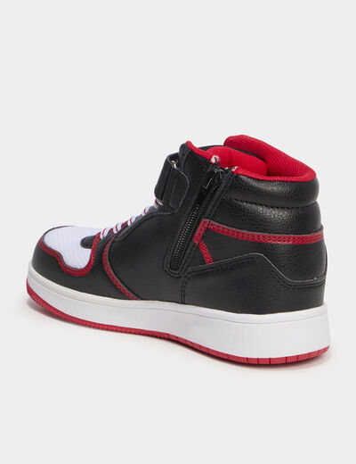 Baskets montantes zipp&eacute;es One Piece noir gar&ccedil;on