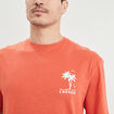 T-shirt oversize manches courtes Creeks orange foncé homme