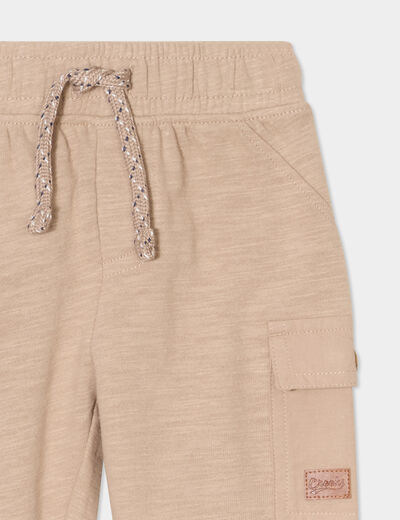 Pantalon battle taille élastiquée coton sable bébé garçon