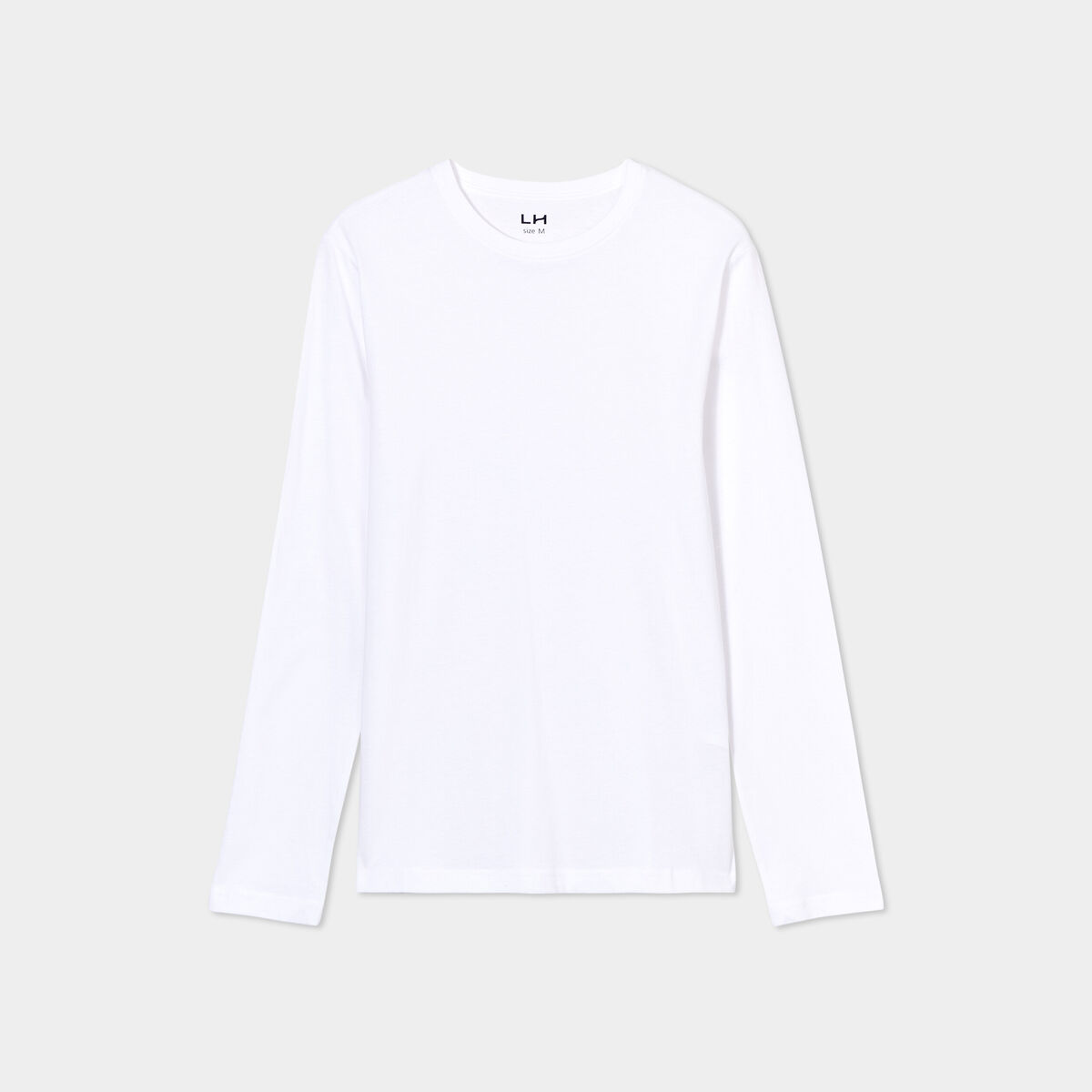 T-shirt manches longues blanc homme