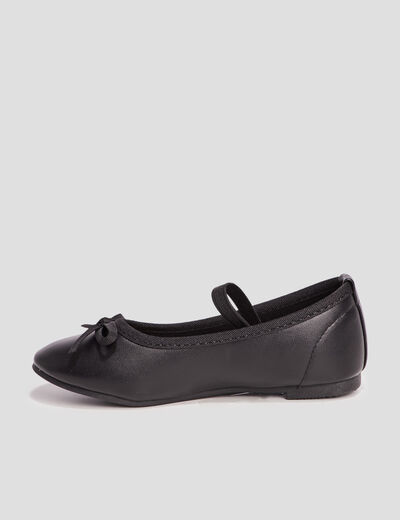 Ballerines avec noeud noir fille