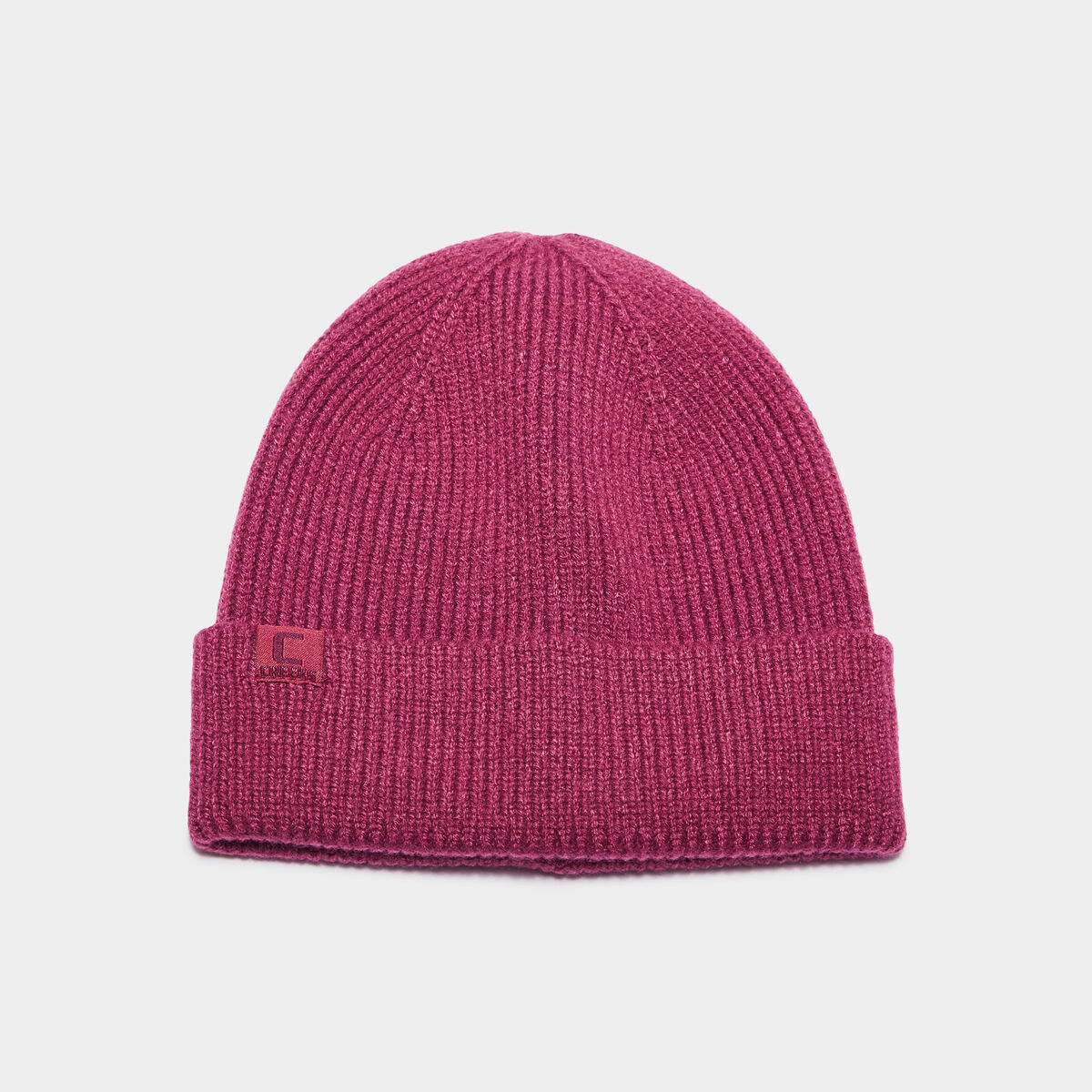 Bonnet tricoté avec bord à revers Creeks prune femme