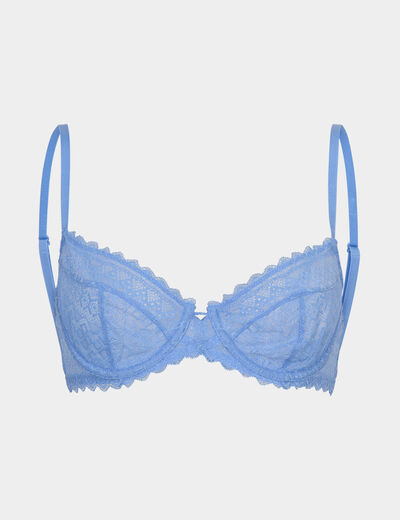Soutien-gorge emboîtant dentelle bleu lavande femme