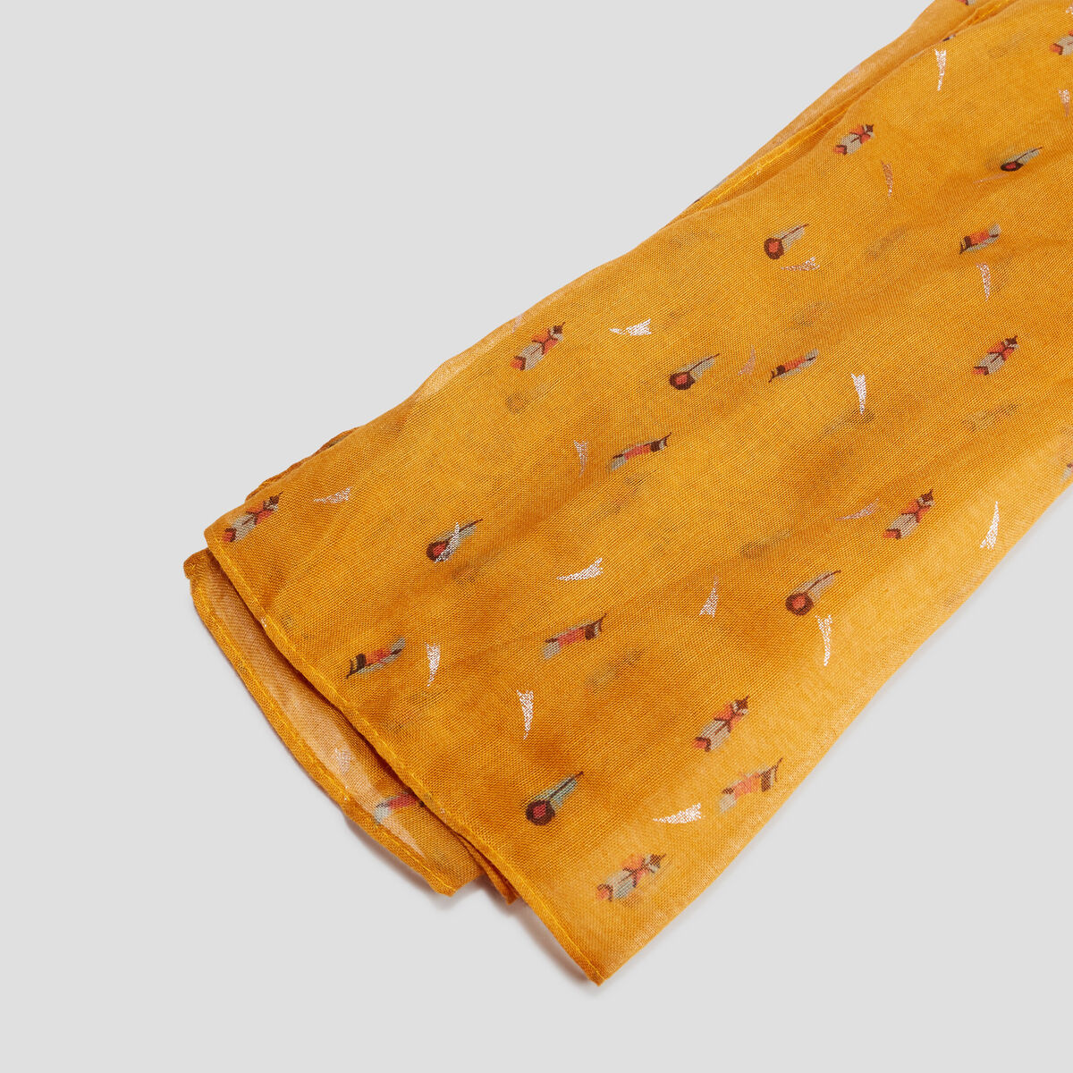 Foulard jaune moutarde femme