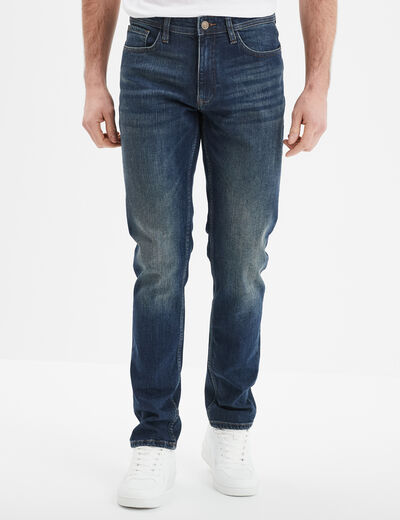 Jeans denim straight 5 poches denim dirty homme