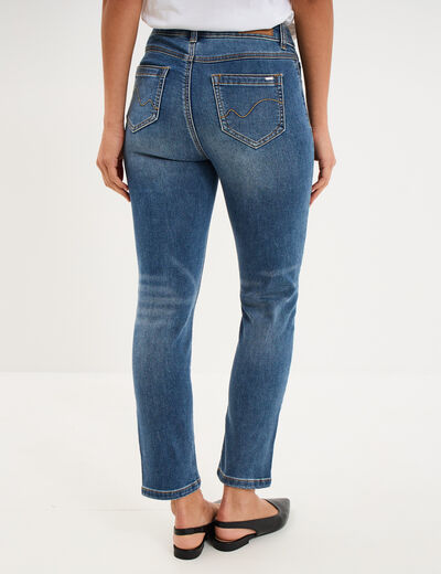 Jean stretch slim 7/8 &egrave;me denim stone femme