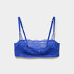 Soutien-gorge bandeau dentelle bleu electrique femme