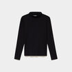 T-shirt manches longues col roul&eacute; noir femme