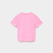 T-shirt nou&eacute; manches courtes rose fluo fille