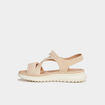 Sandales pied large Confortissimo sable femme