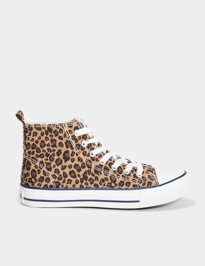 Baskets montantes en toile Creeks marron foncé femme