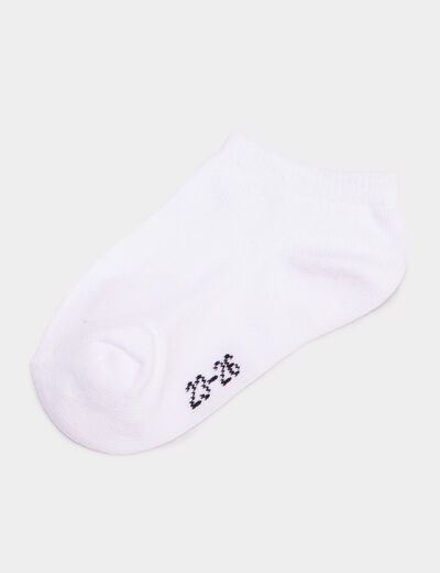 Lot 5 socquettes blanc b&eacute;b&eacute; fille