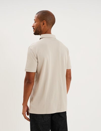 Polo manches courtes gris clair homme