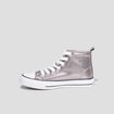 Tennis montantes &agrave; lacets Creeks gris argent femme