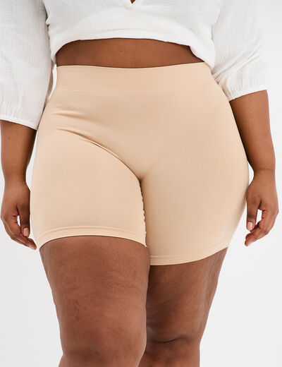Short taille haute élastiquée sable femme grande taille