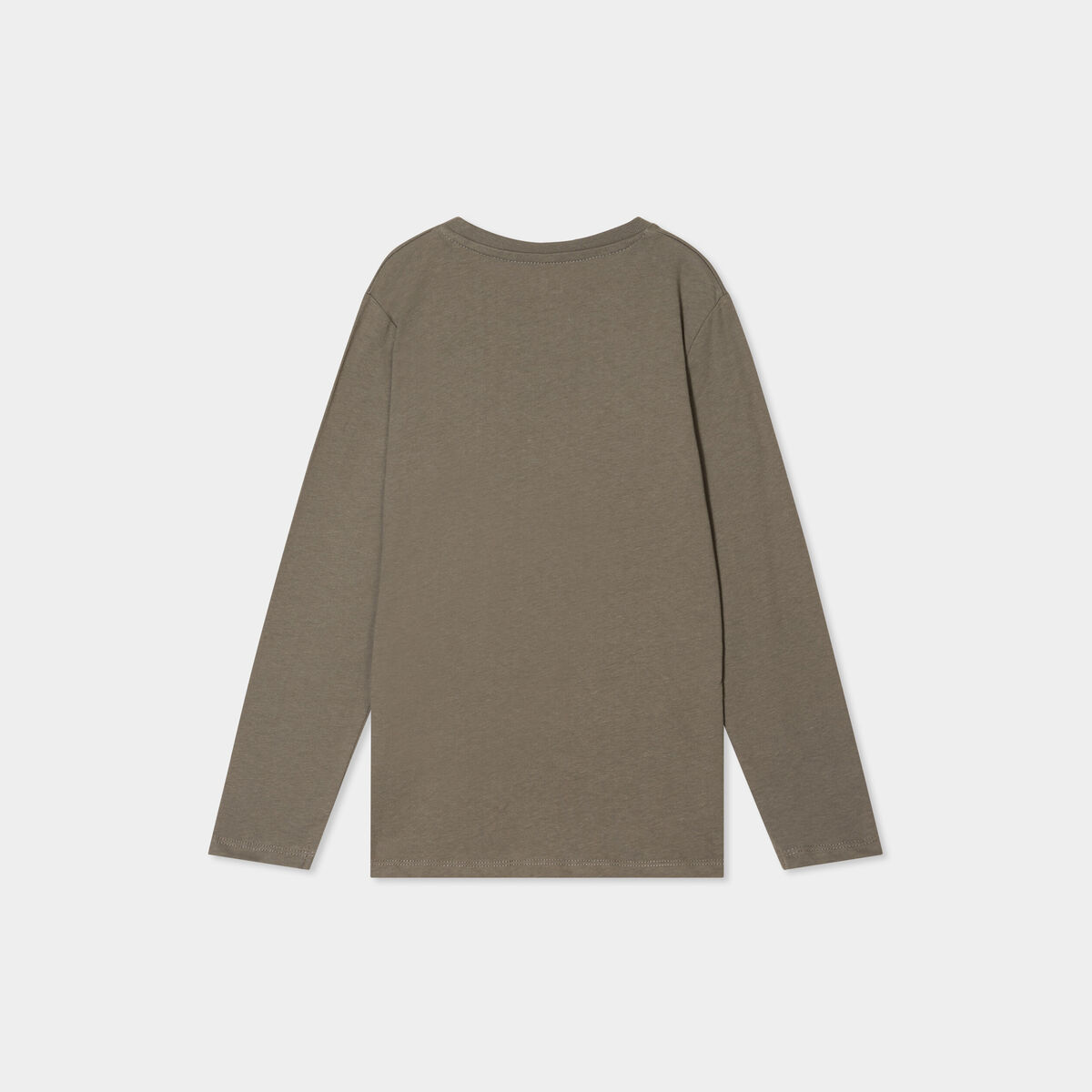 T-shirt manches longues vert kaki garçon