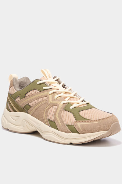 Baskets running &agrave; lacets sable homme